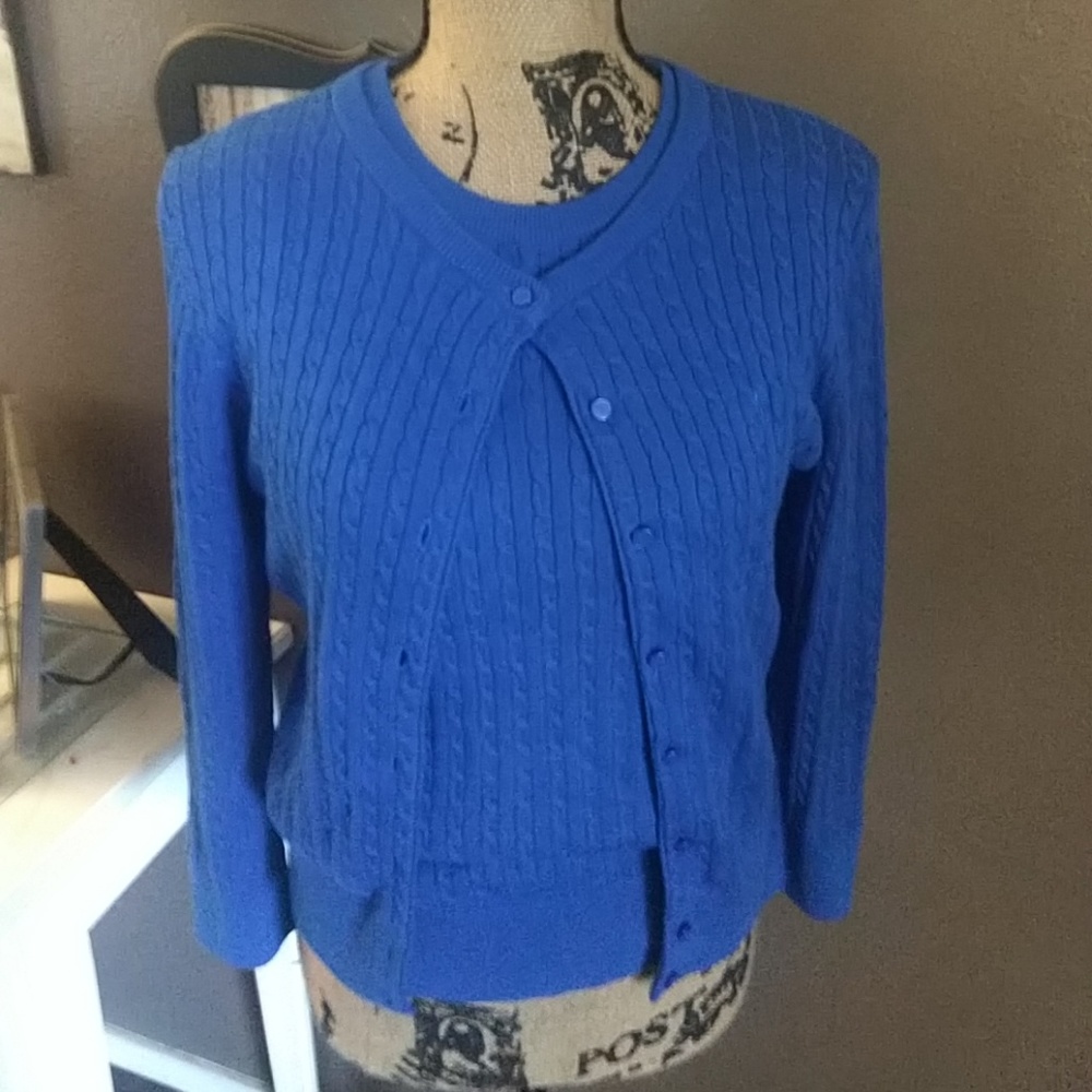 Lily Pulitzer 2 piece Cable Knit Sweater Set M